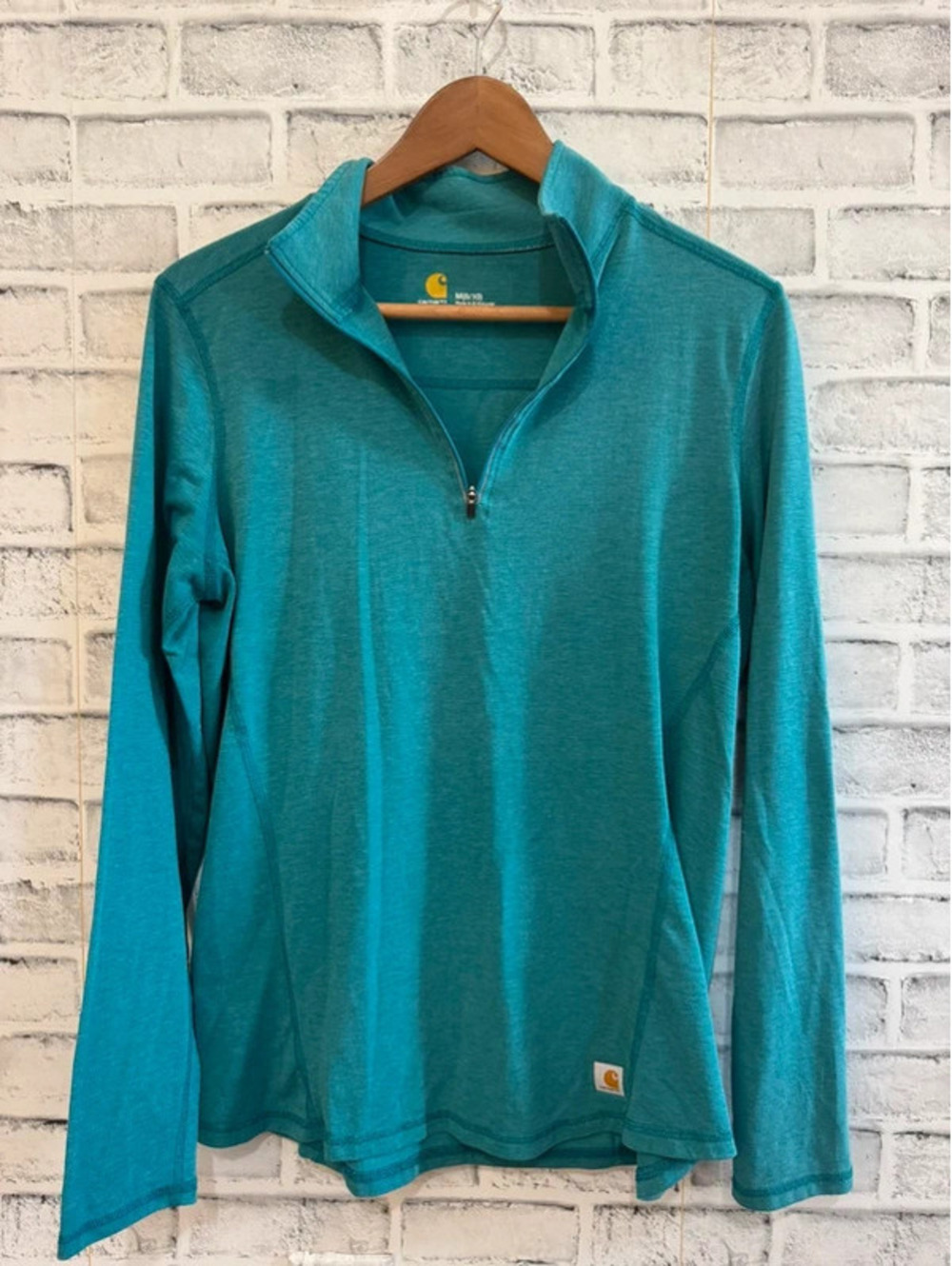 Women’s Carhartt teal 1/4 zip pullover lightweight size medium